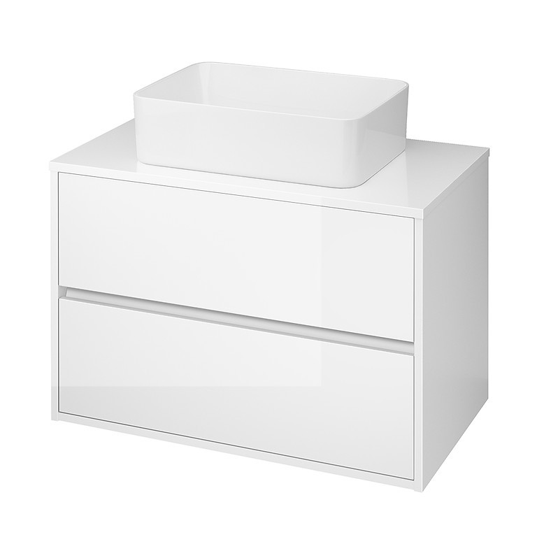 Masca baie pentru lavoar, Cersanit Crea S924-005, cu sertare, alb, montaj suspendat, 79.8 x 45 x 53 cm
