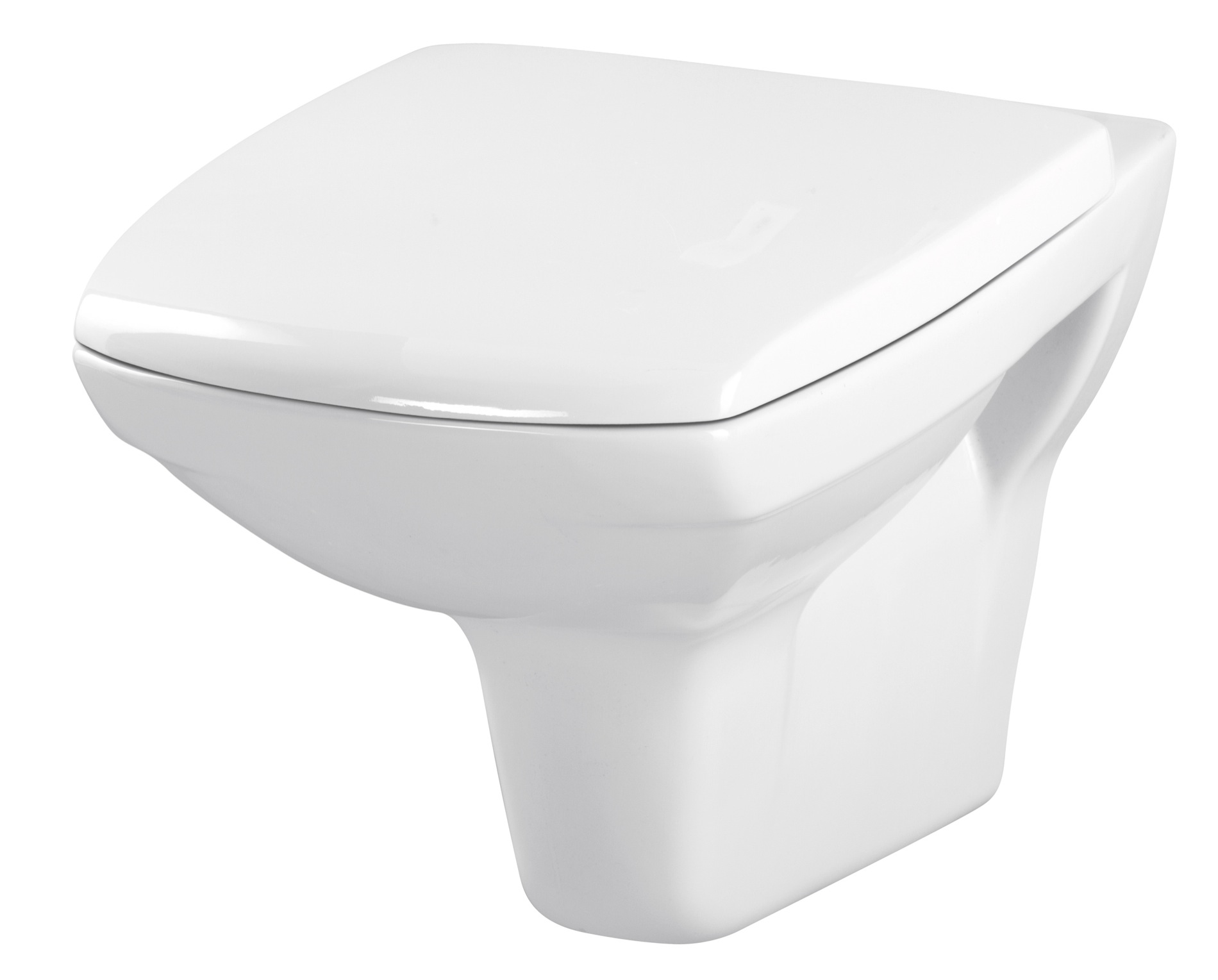Vas WC monobloc Carina supendat, 355 x 525 mm, alb