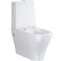Set vas WC 670 compact alimentare laterala Moduo 43 Clean On Cersanit + capac Slim duroplast cadere lenta inclus, One Button