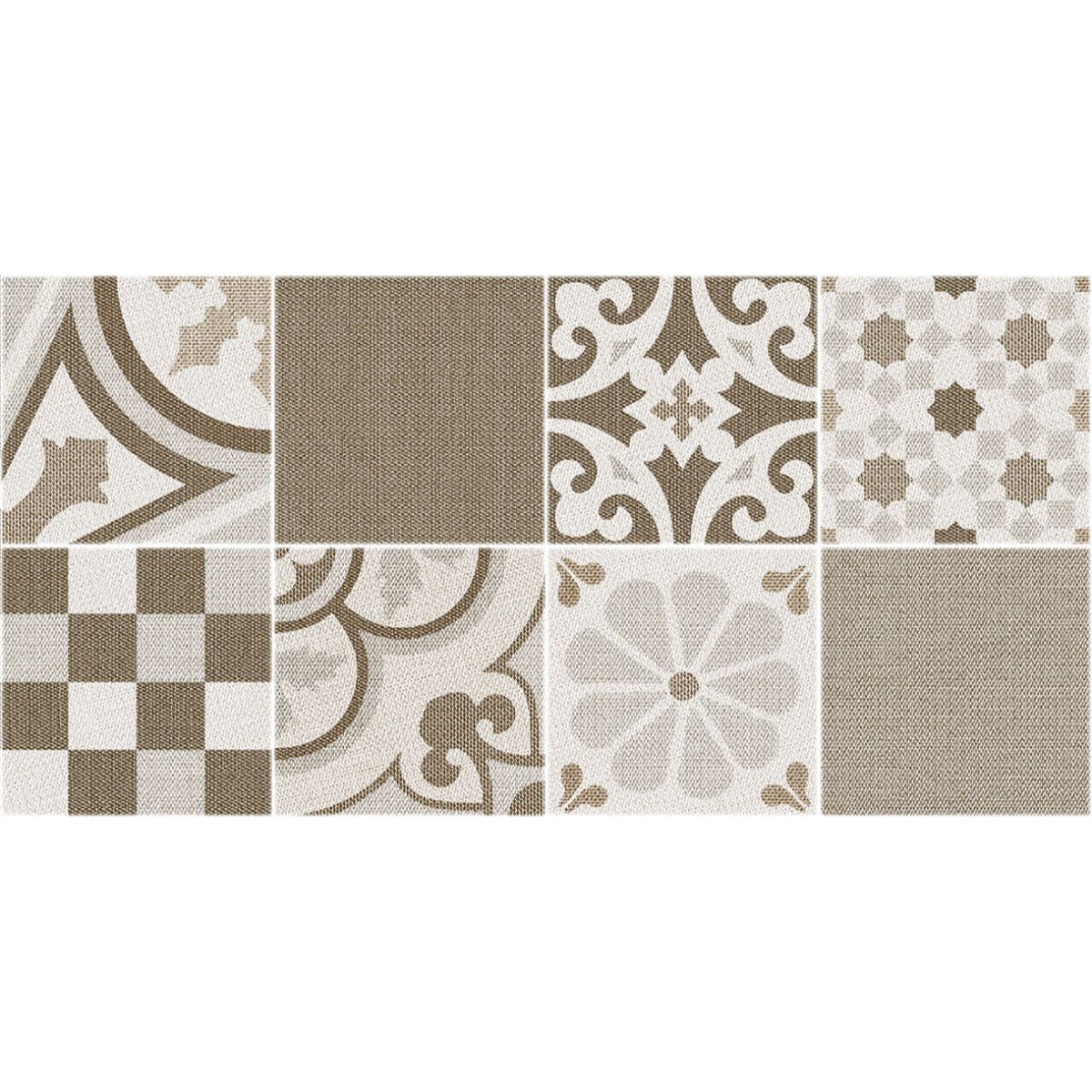FINE TEXTILE, Gresie porțelanată decor, 60×30 cm, maro - Image 2