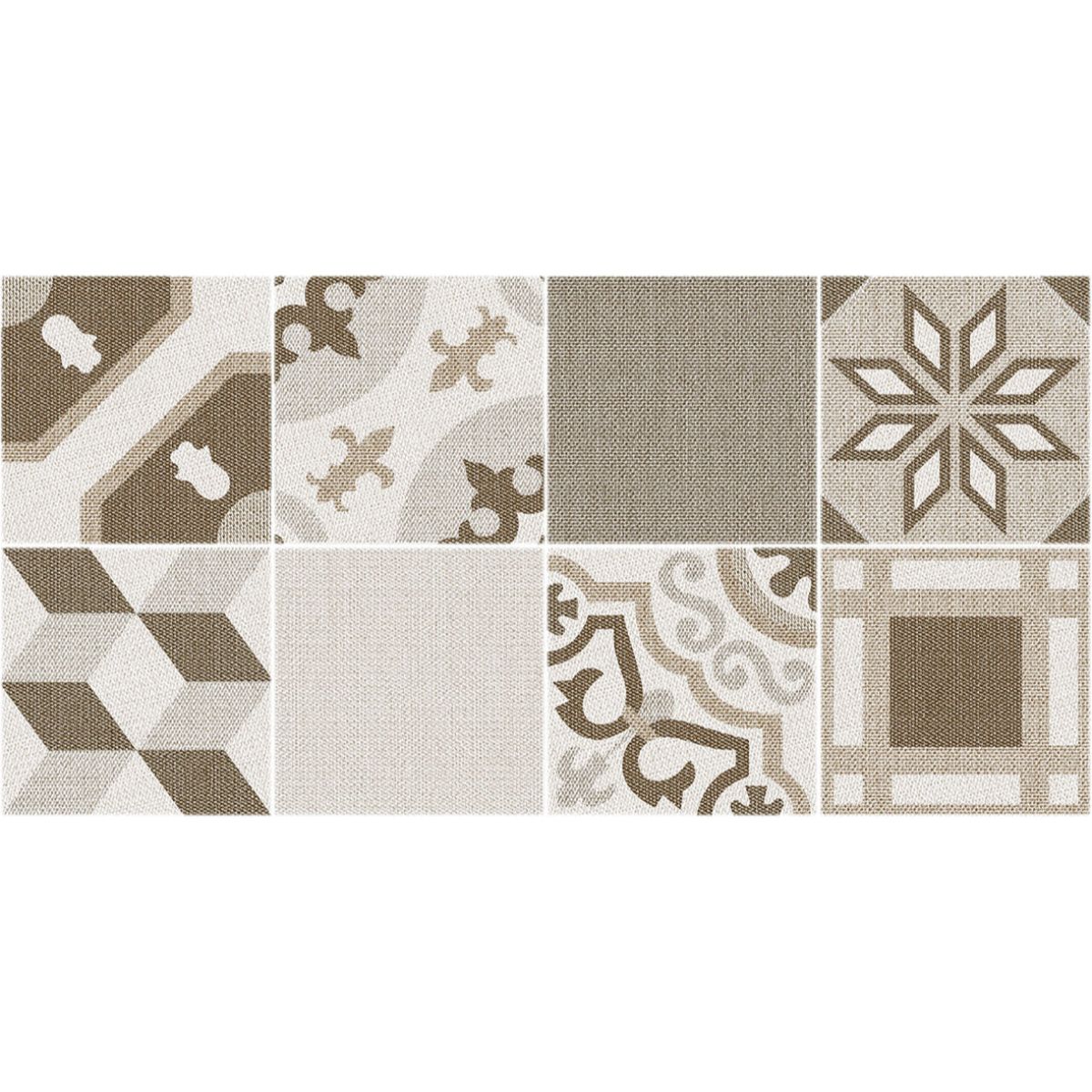 FINE TEXTILE, Gresie porțelanată decor, 60×30 cm, maro - Image 3