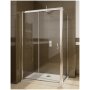 Set cabina de dus cu cadita si sifon Radaway Premium DWJ+S, 100x80 cm