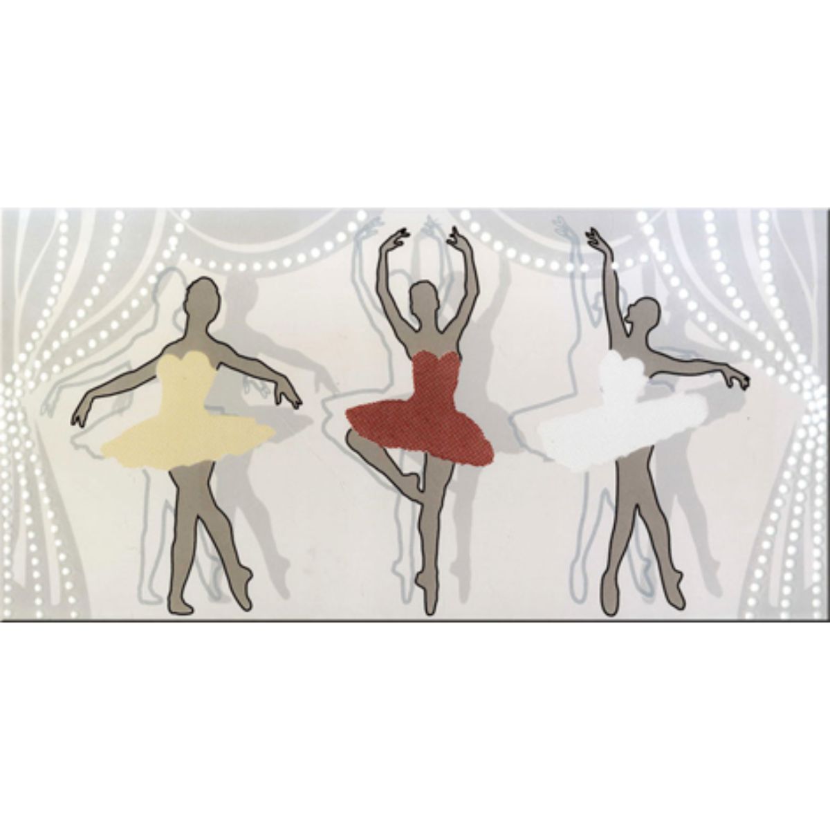 PROJECT BALERINE, Medalion 40,2×20,2 cm, alb