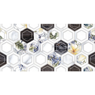 Nobile Hexagones, faianta 30×60 cm R, antracit