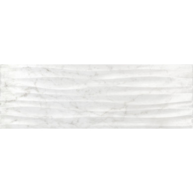 Bianco Onda, Faianță in val, 25.5×75.5 cm, alb