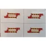 CROMATIC, Decor 40,2×25,2 cm, alb-rosu