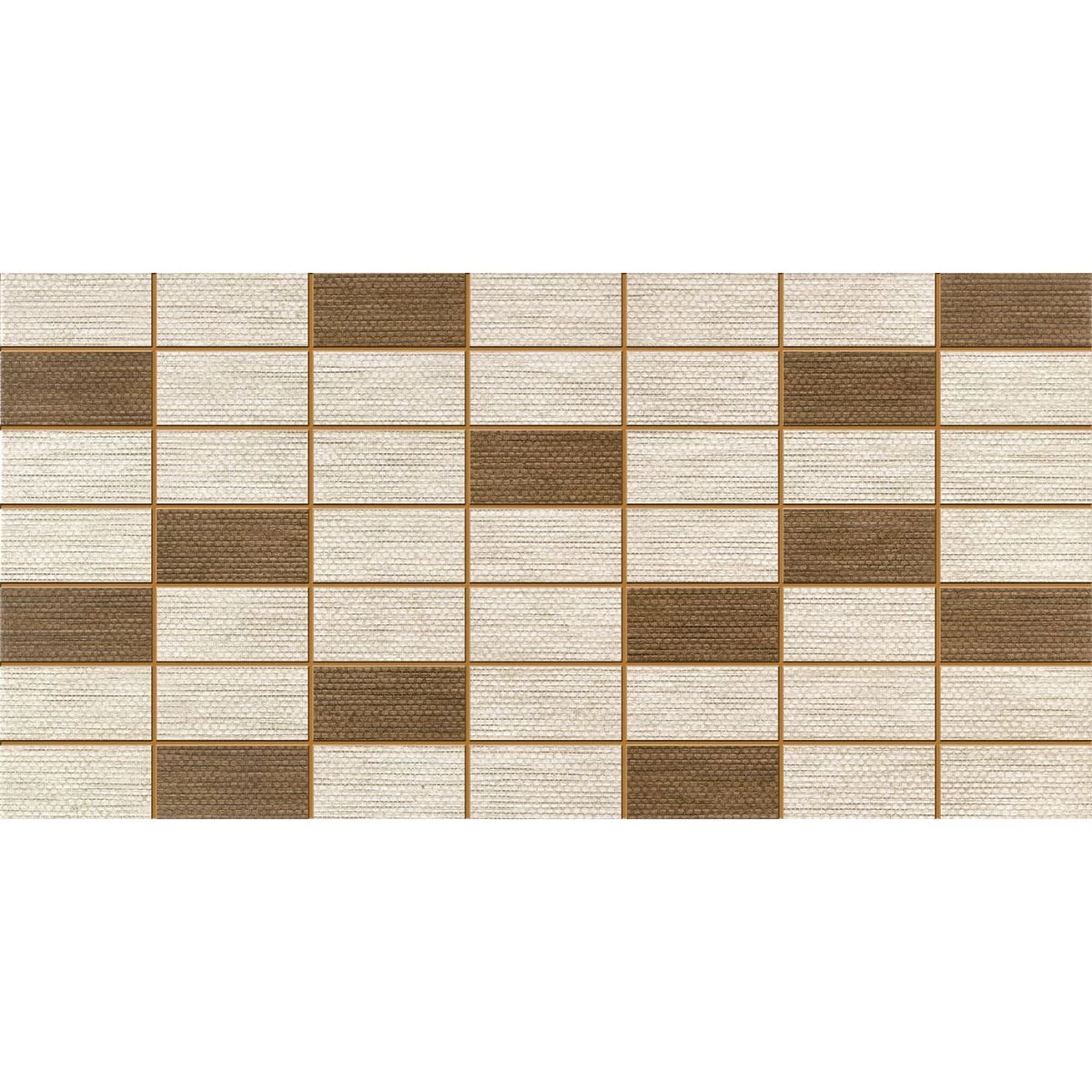 MOTIVE TEX, Faianță mozaic, 50×25 cm, maro-bej
